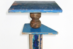Small Blue Driftwood Table